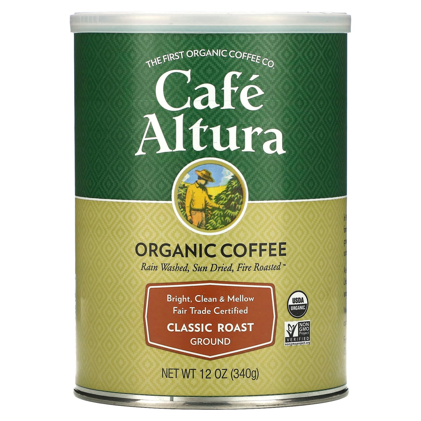 USDA Organic & Fair Trade Certified Classic Roast Coffee, 12 oz - Image 1