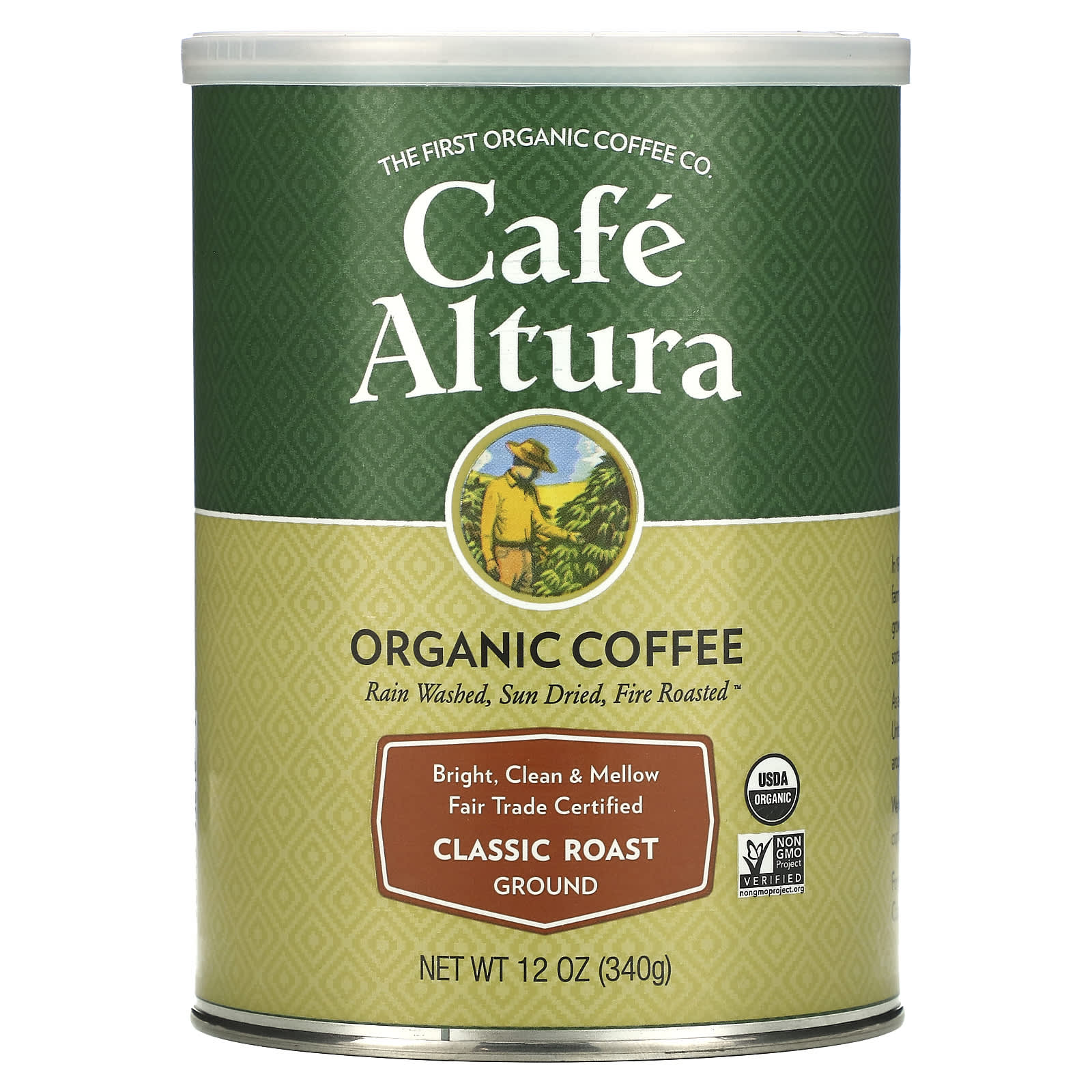 USDA Organic & Fair Trade Certified Classic Roast Coffee, 12 oz - Image 1