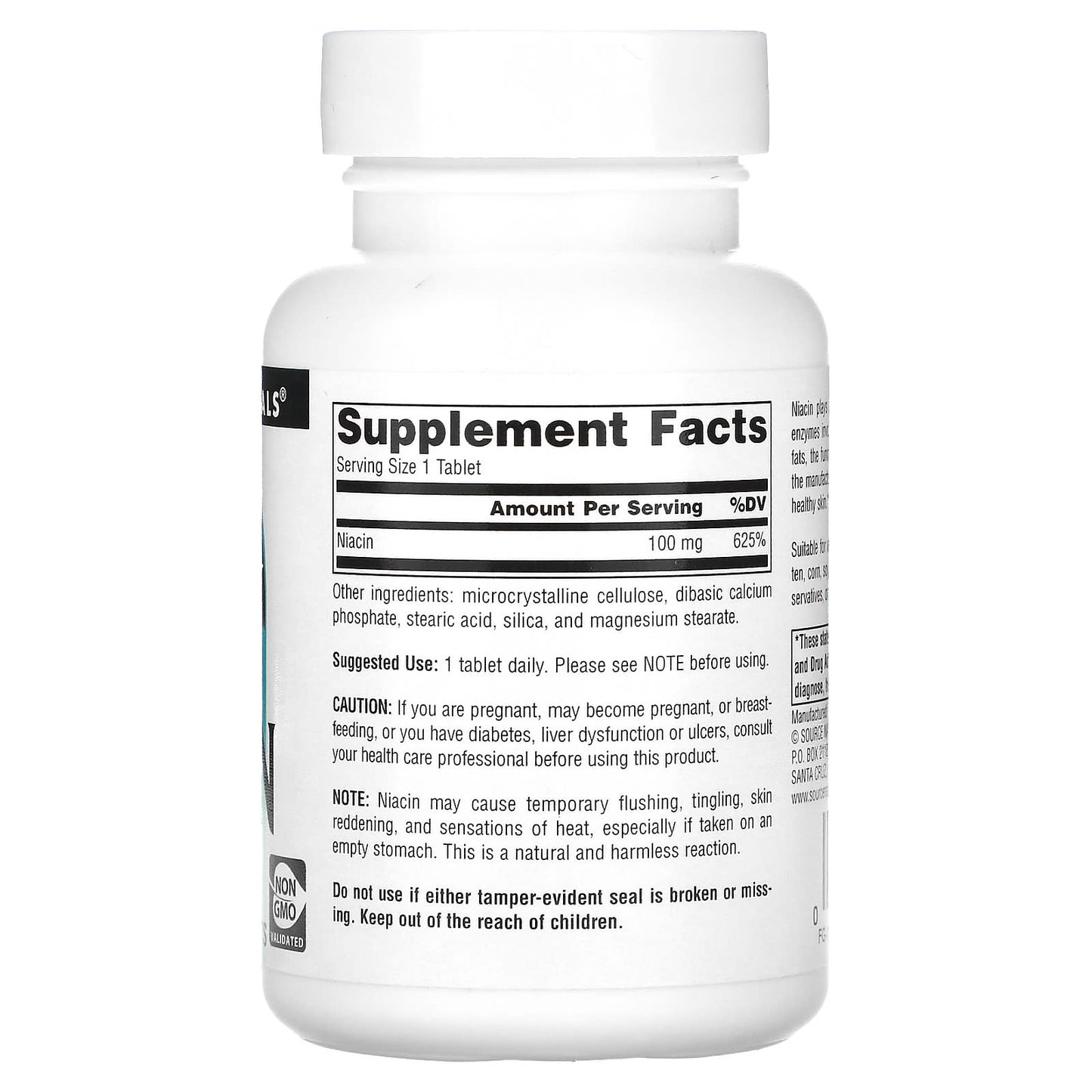 Source Naturals, Niacin, 100 mg, 250 Tablets - Image 2
