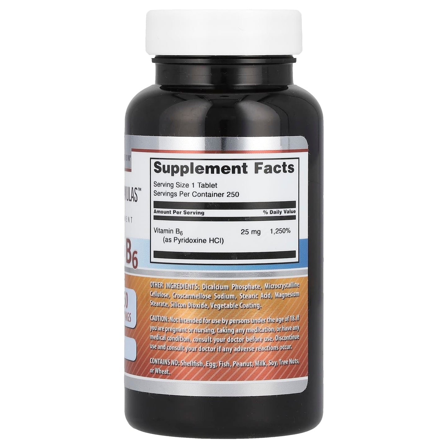 <strong>Vitamin B6 25 mg, 250 Tablets - Boost Metabolism & Energy</strong> - Image 2