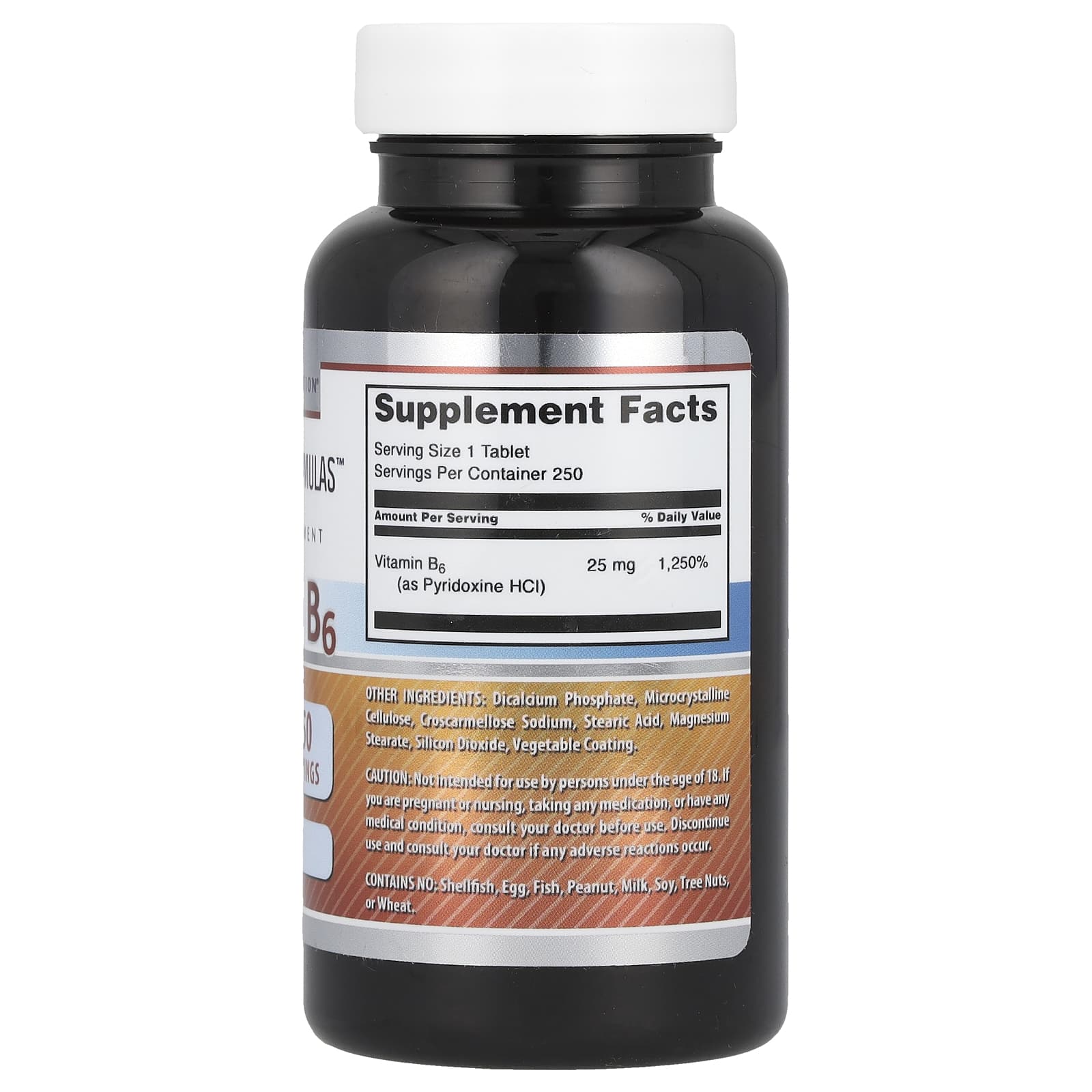 <strong>Vitamin B6 25 mg, 250 Tablets - Boost Metabolism & Energy</strong> - Image 2