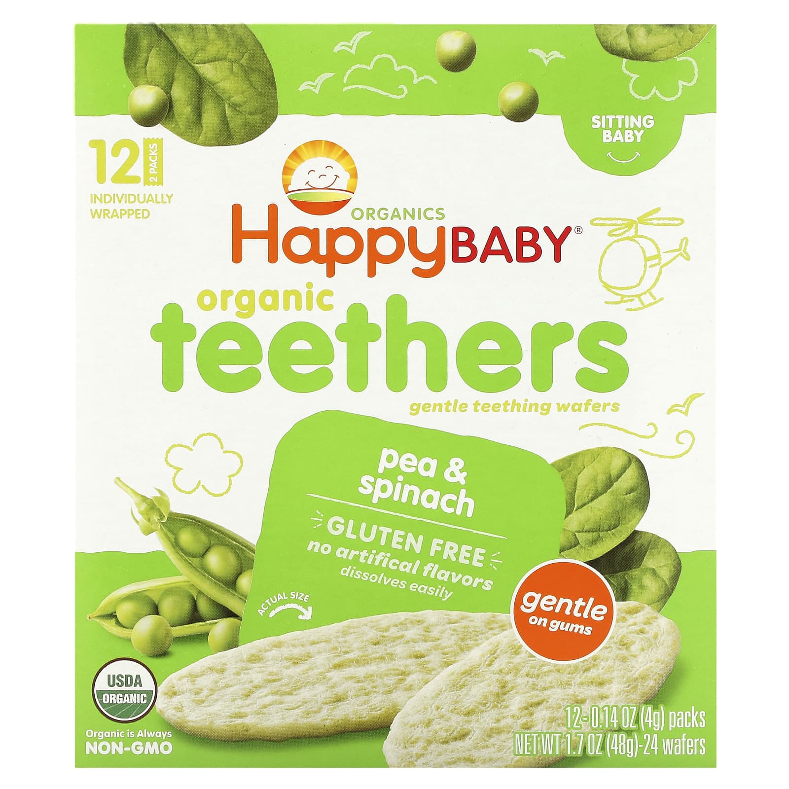 Organic Teething Wafers for Babies - Happy Family - Image 1