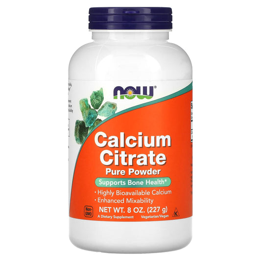 NOW Foods, Calcium Citrate, Pure Powder, 8 oz (227 g) - Image 1