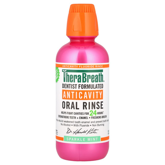 TheraBreath, Anticavity Oral Rinse, Sparkle Mint, 16 fl oz (473 ml) - Image 1