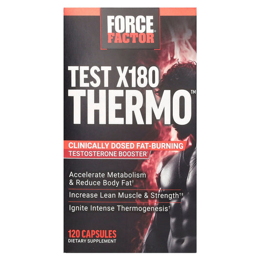 Force Factor Test X180 Thermo, Clinically Dosed Thermogenic Fat Burner - Image 1