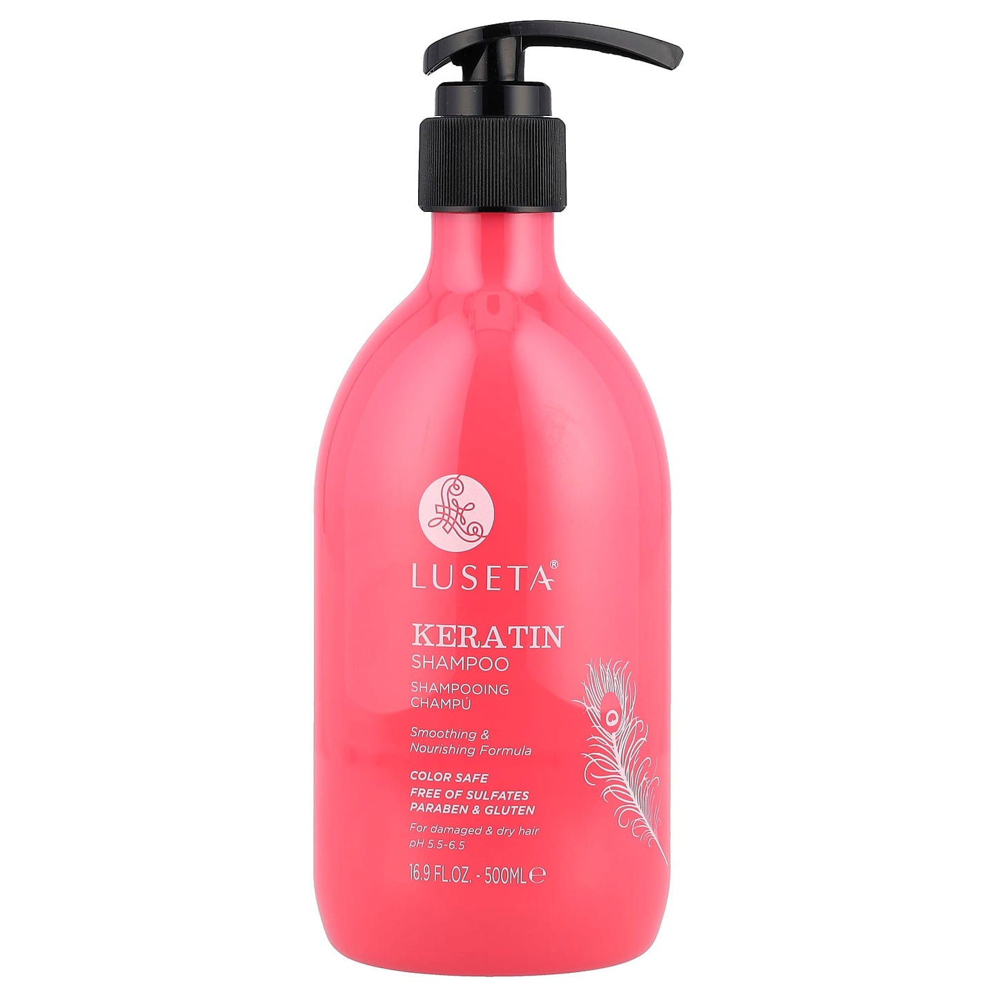 Luseta Beauty, Keratin Shampoo, For Damaged & Dry Hair, 16.9 fl oz (500 ml) - Image 1