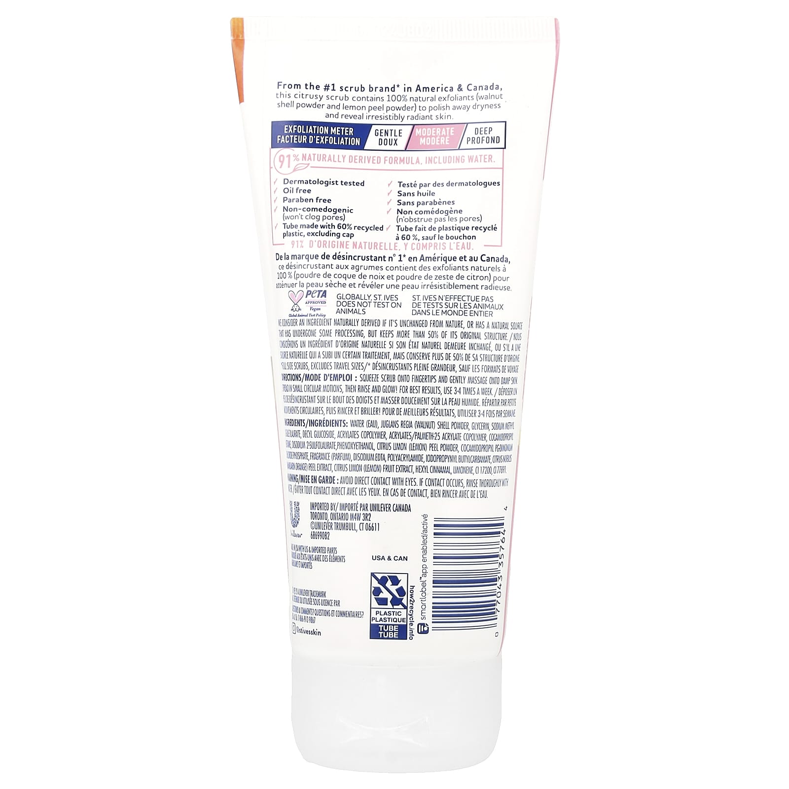 St. Ives, Radiant Skin Scrub, Pink Lemon & Mandarin, 6 oz (170 g) - Image 2