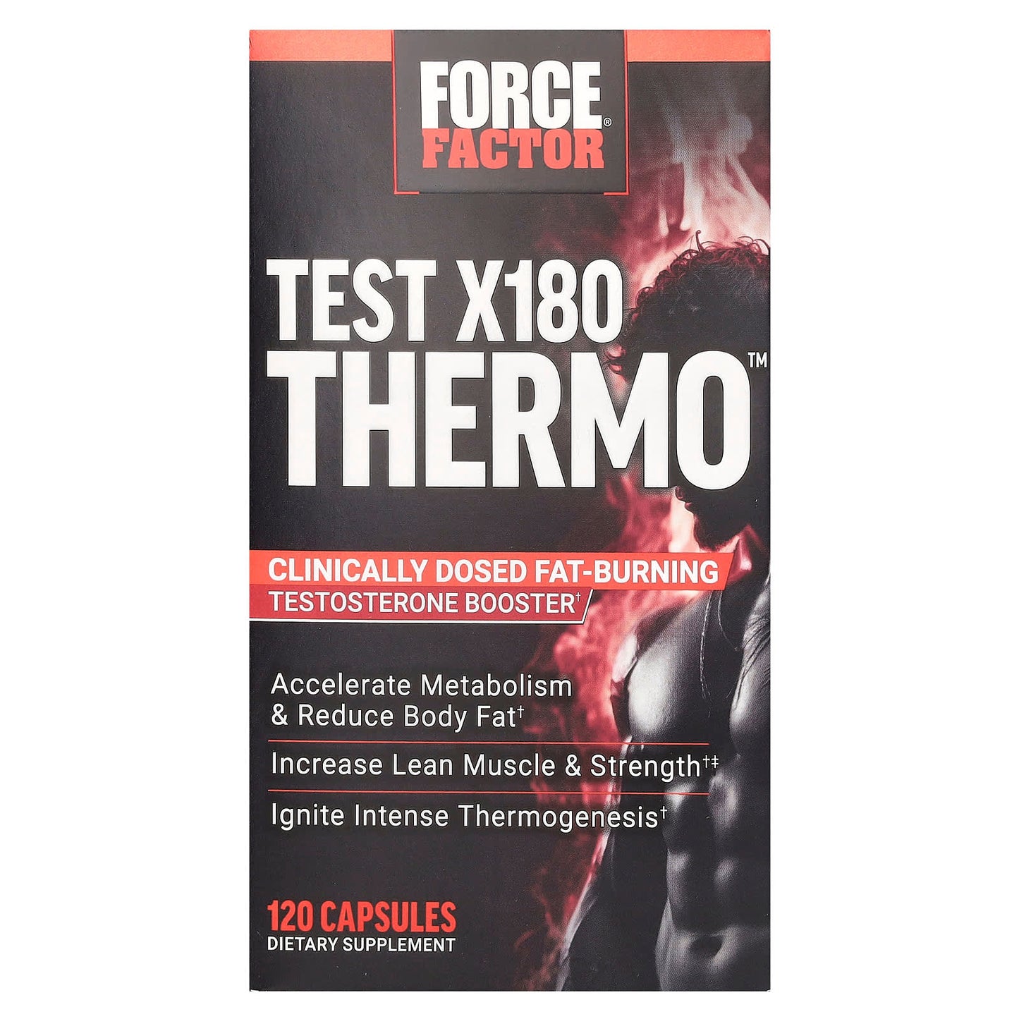 Force Factor Test X180 Thermo, Clinically Dosed Thermogenic Fat Burner - Image 1