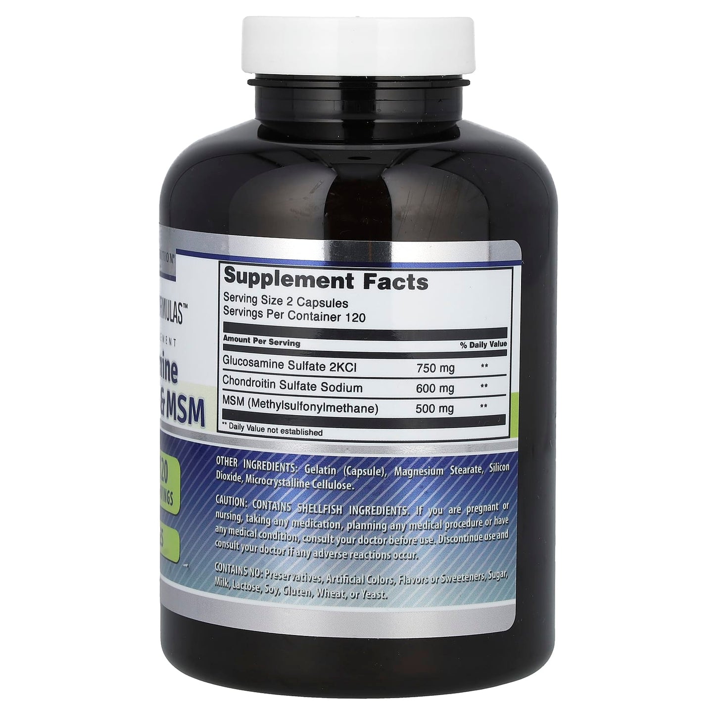 Glucosamine Chondroitin & MSM Supplement for Joint Health - 240 Capsules - Image 2