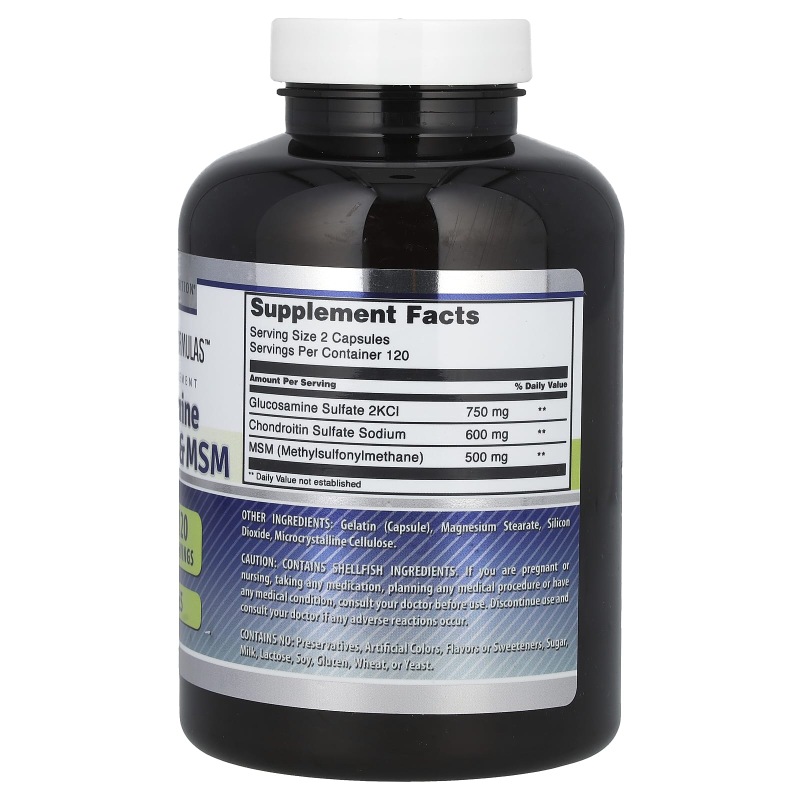 Glucosamine Chondroitin & MSM Supplement for Joint Health - 240 Capsules - Image 2