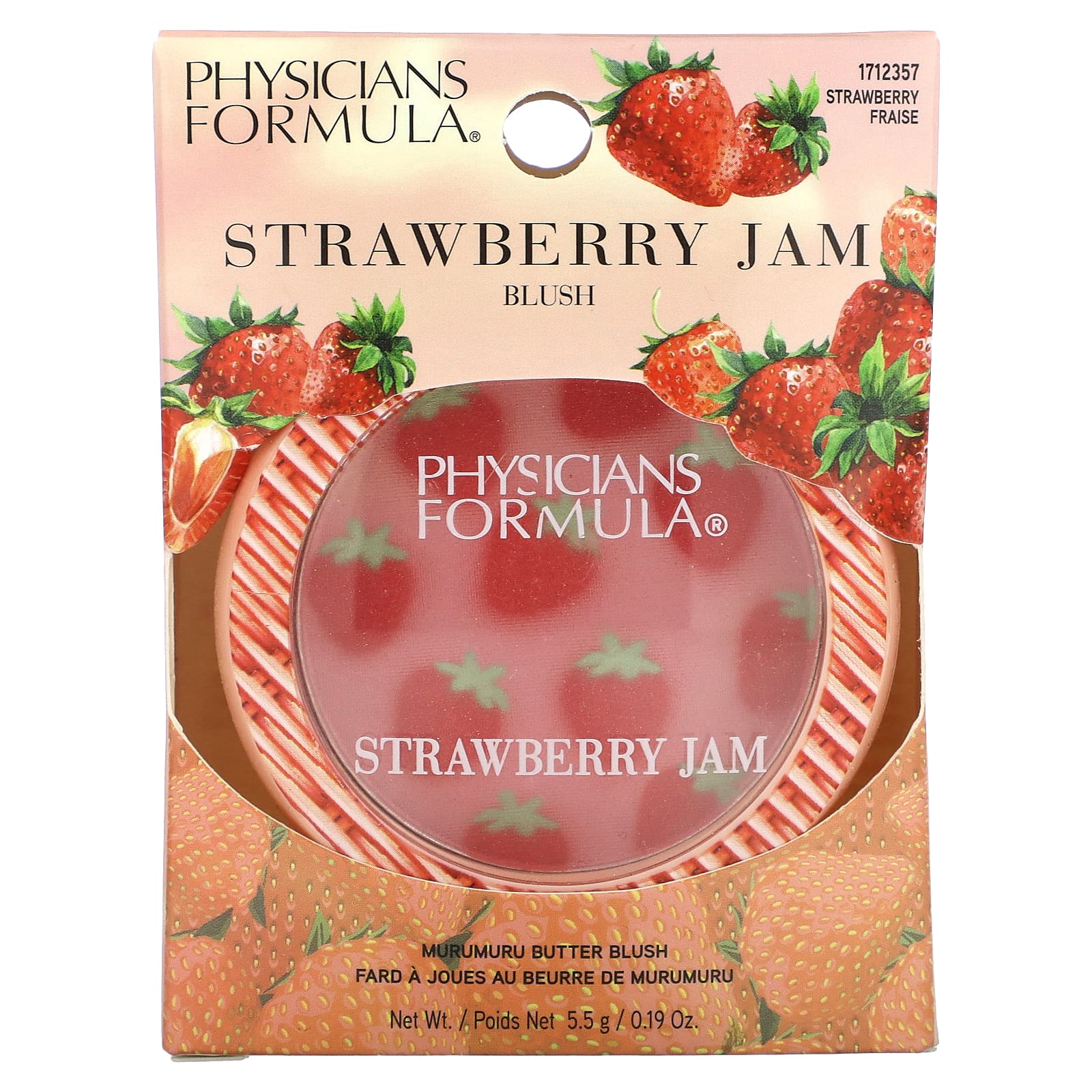 Physicians Formula, Murumuru Butter Blush, 1712357 Strawberry Jam, 0.19 oz (5.5 g) - Image 2
