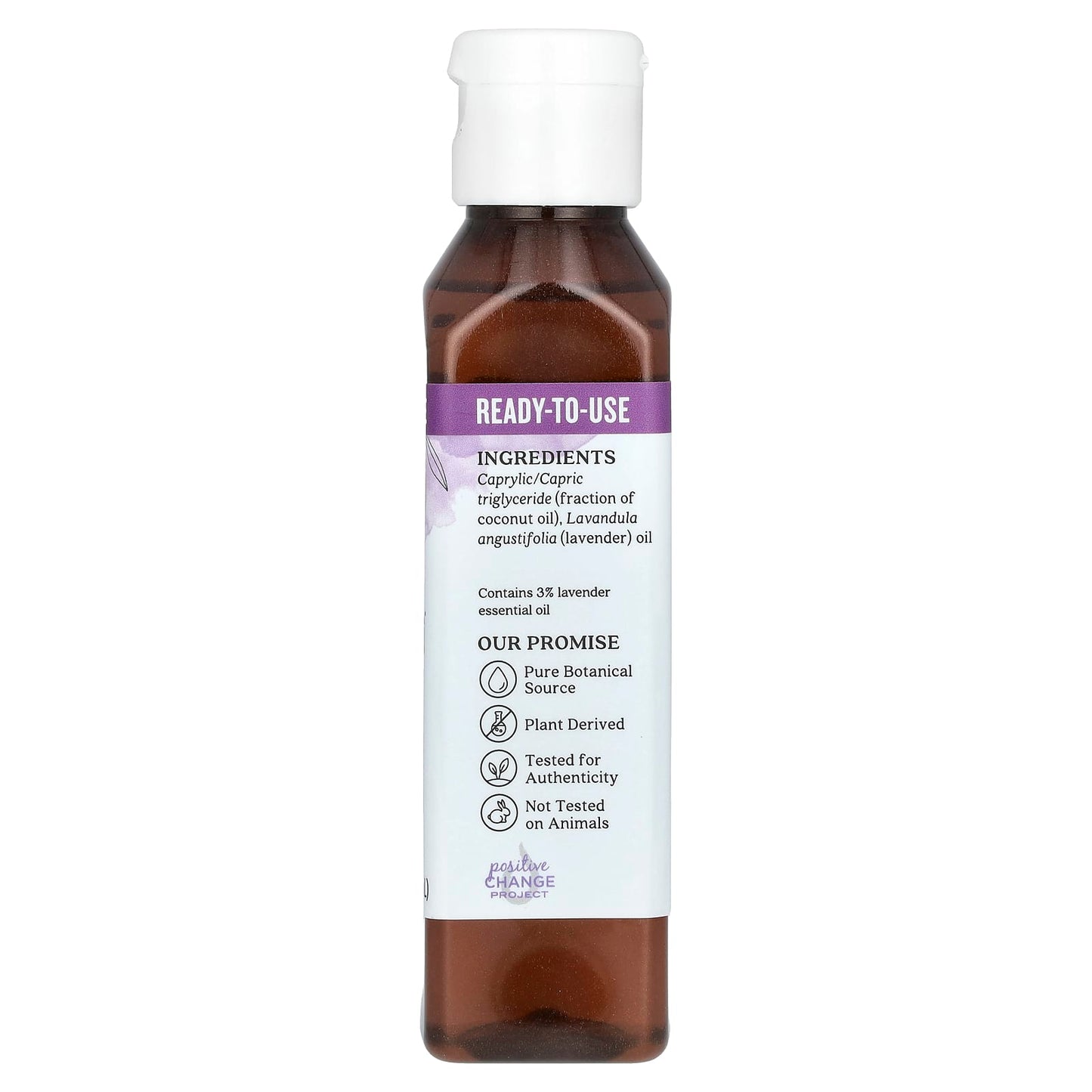 Lavender Essential Oil in Fractionated Coconut Oil by Aura Cacia - 4 fl oz - Image 2