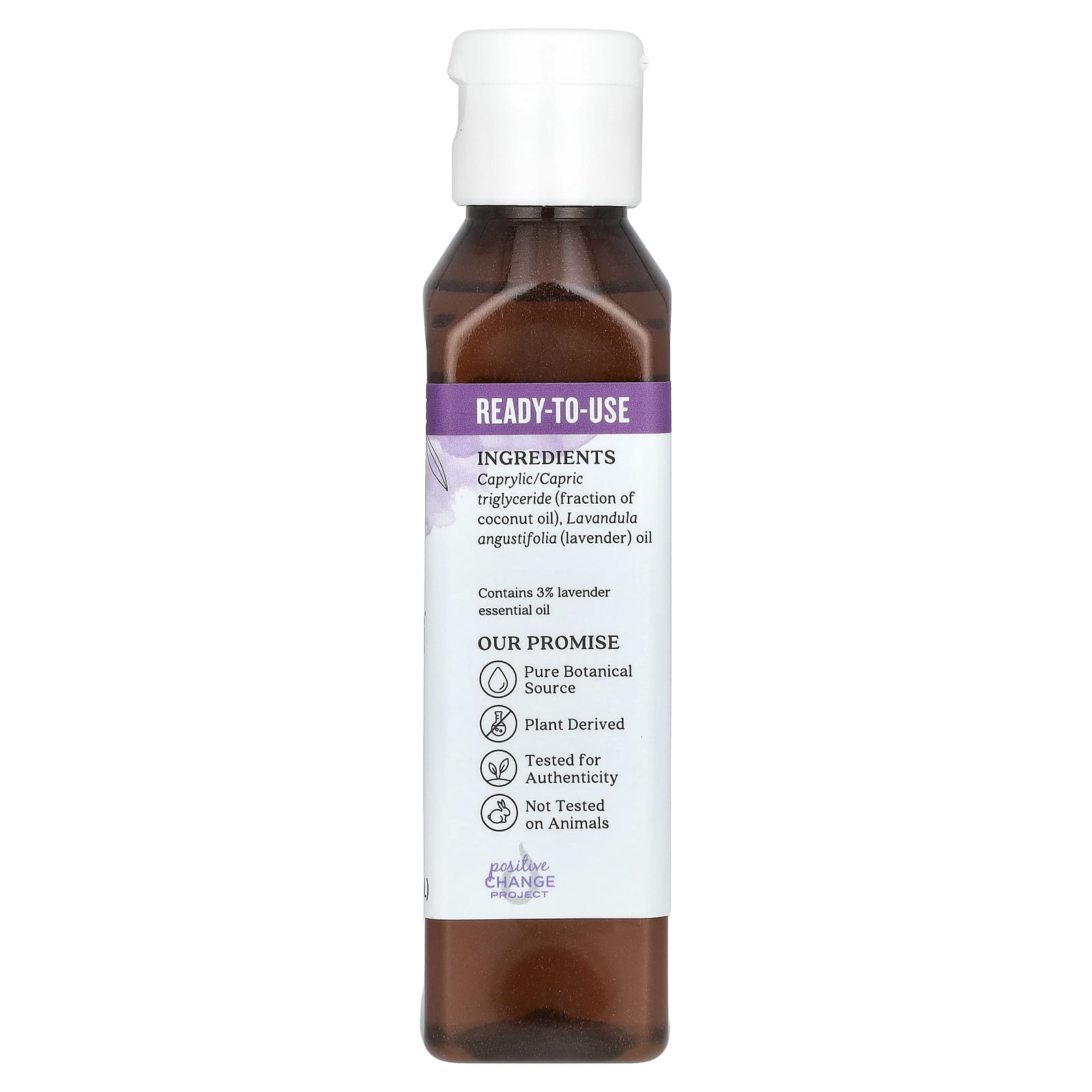 Lavender Essential Oil in Fractionated Coconut Oil by Aura Cacia - 4 fl oz - Image 2