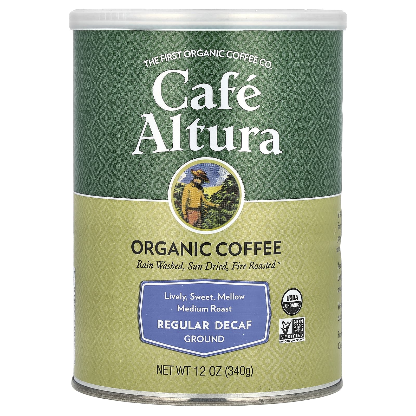 Cafe Altura Organic Decaf Coffee, Medium Roast, 12 oz - Image 1