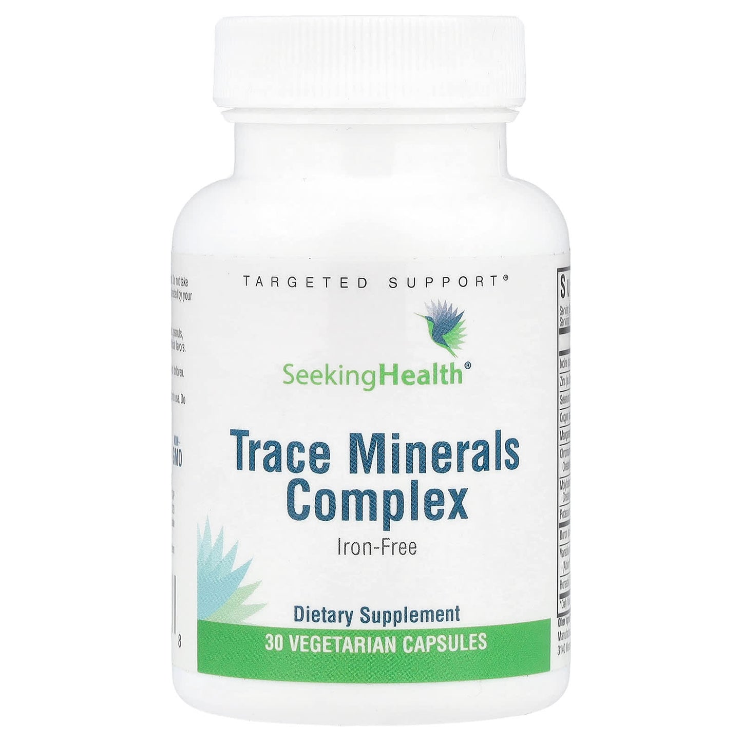 Seeking Health, Trace Minerals Complex, Iron-Free, 30 Vegetarian Capsules - Image 1