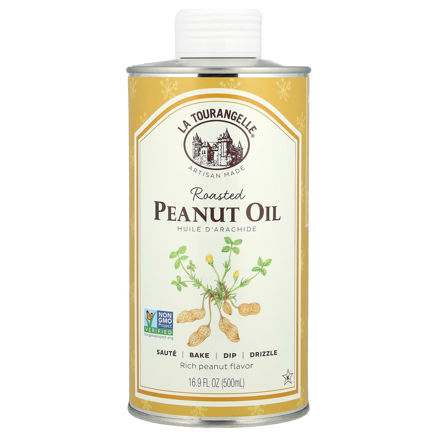 La Tourangelle, Roasted Peanut Oil, 16.9 fl oz (500 ml) - Image 1