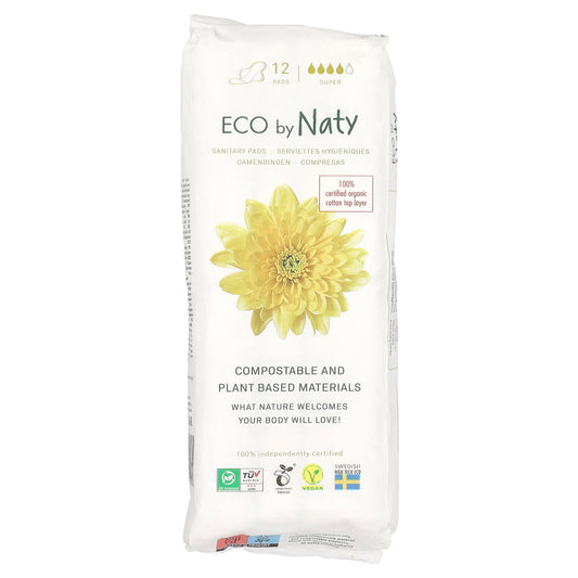 Naty, Sanitary Pads, Super, 12 Pads - Image 1