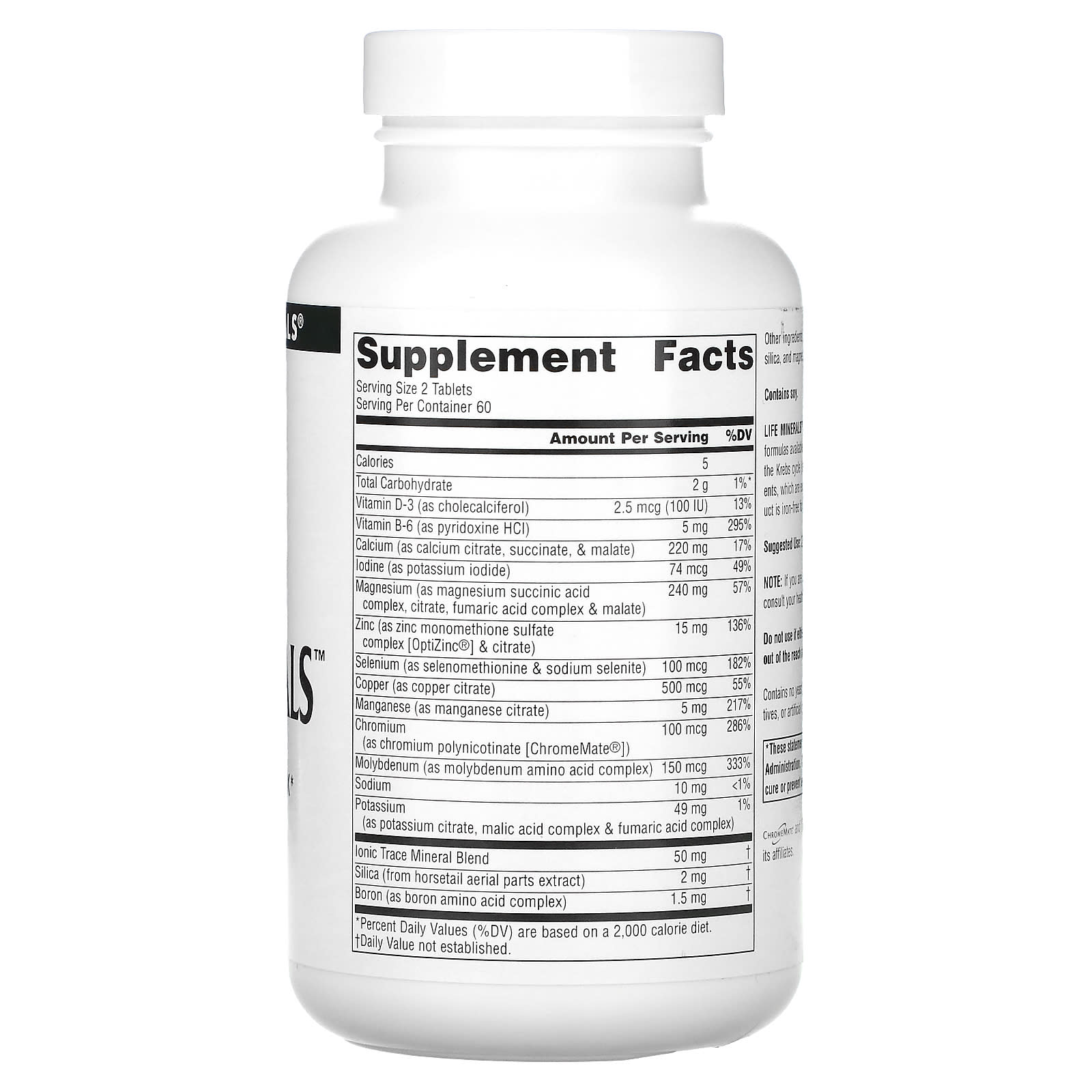 Source Naturals, Life Minerals, No Iron, 120 Tablets - Image 2
