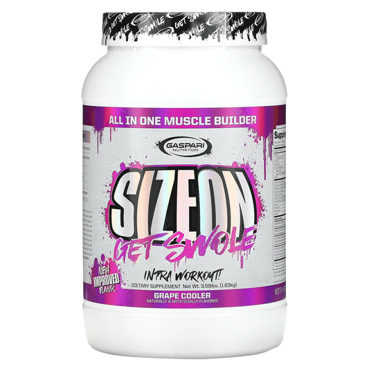 Gaspari Nutrition SizeOn All-In-One Muscle Builder 3.59 lbs Grape Cooler - Image 1
