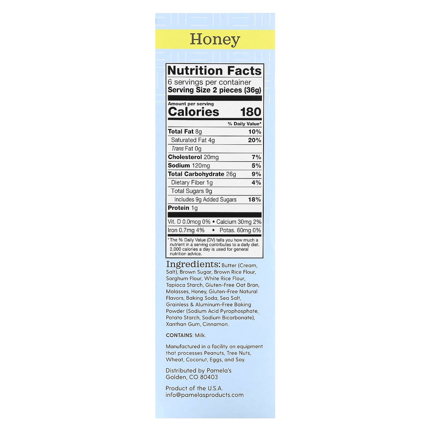 Pamela's Products, Honey Grahams, 7.5 oz (212.6 g) - Image 2