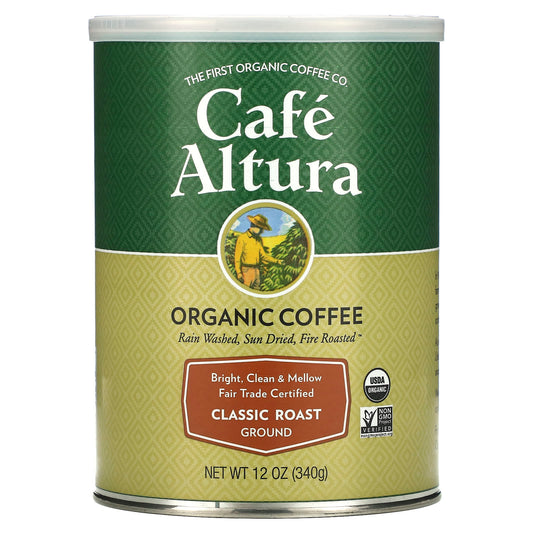 USDA Organic & Fair Trade Certified Classic Roast Coffee, 12 oz - Image 1