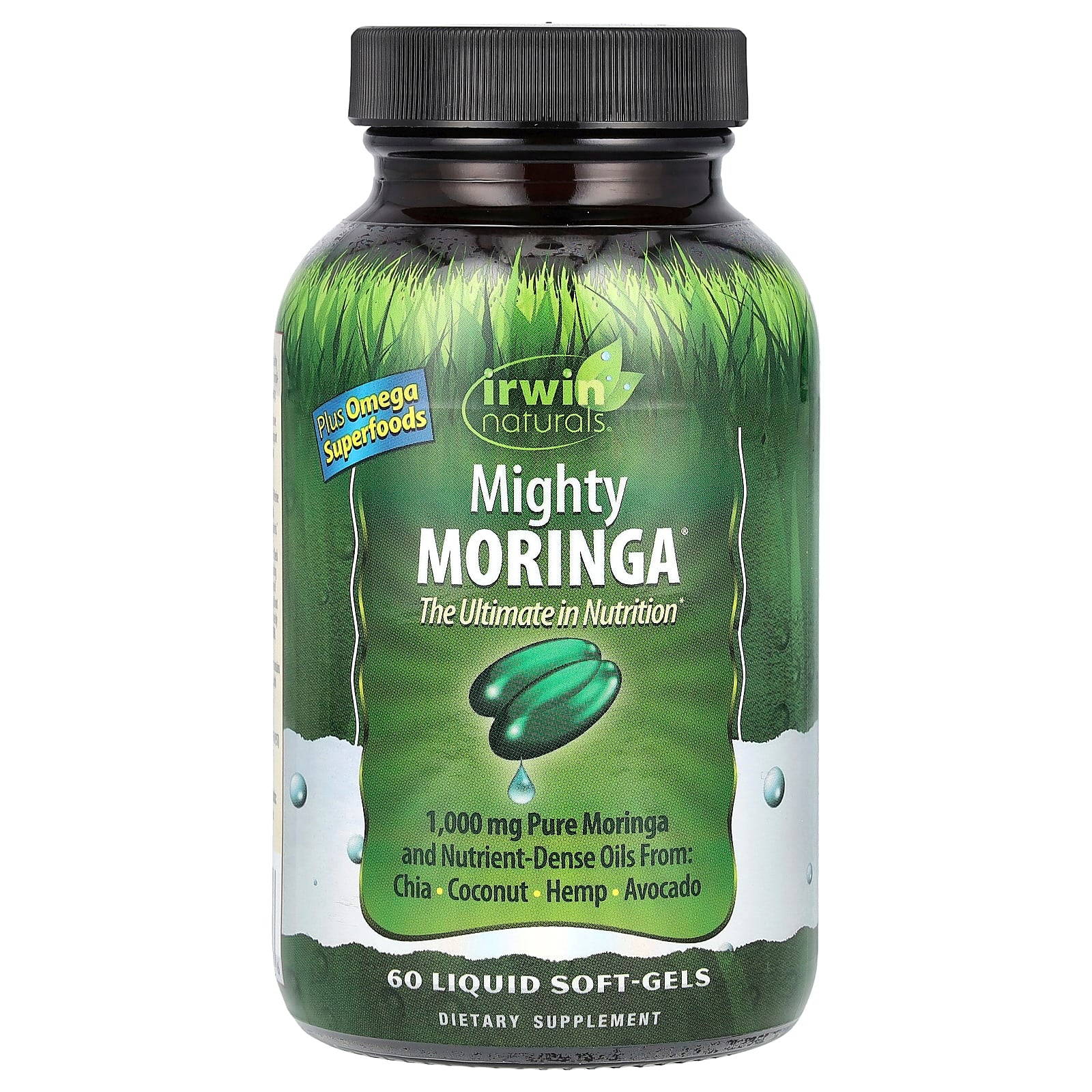 Moringa Liquid Soft-Gels for Optimal Nutrition - 60 Count - Image 1