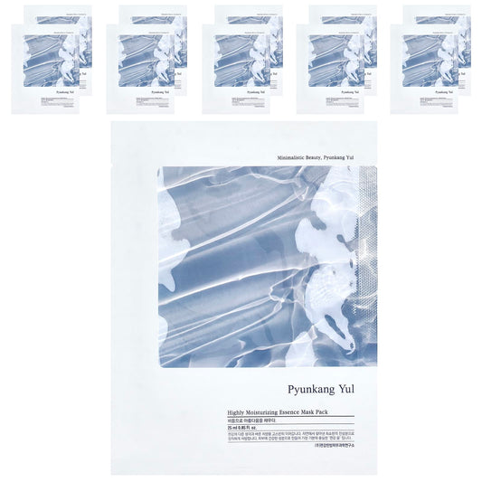 Pyunkang Yul, Highly Moisturizing Essence Beauty Mask Pack, 10 Sheets, 0.85 fl oz (25 ml) Each - Image 1