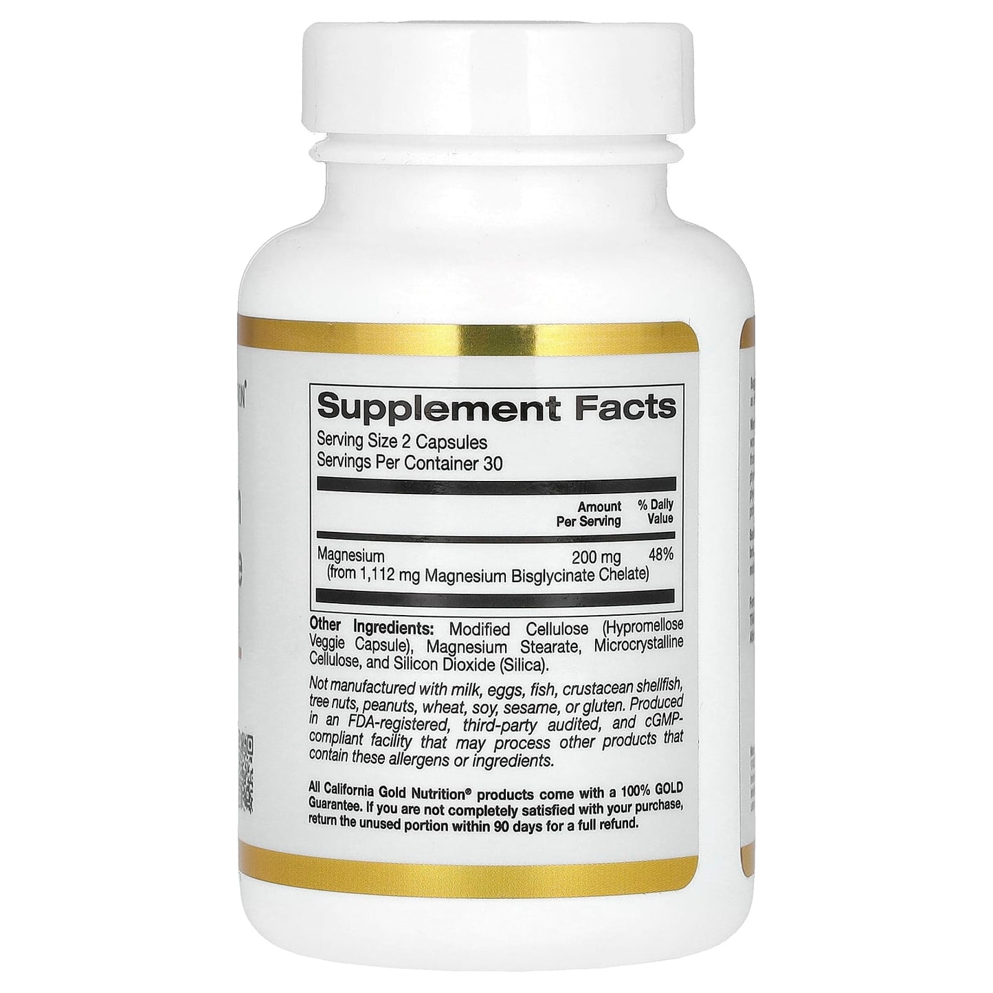 Magnesium Bisglycinate Supports Bone Health 60 Capsules by California Gold Nutrition - Image 2