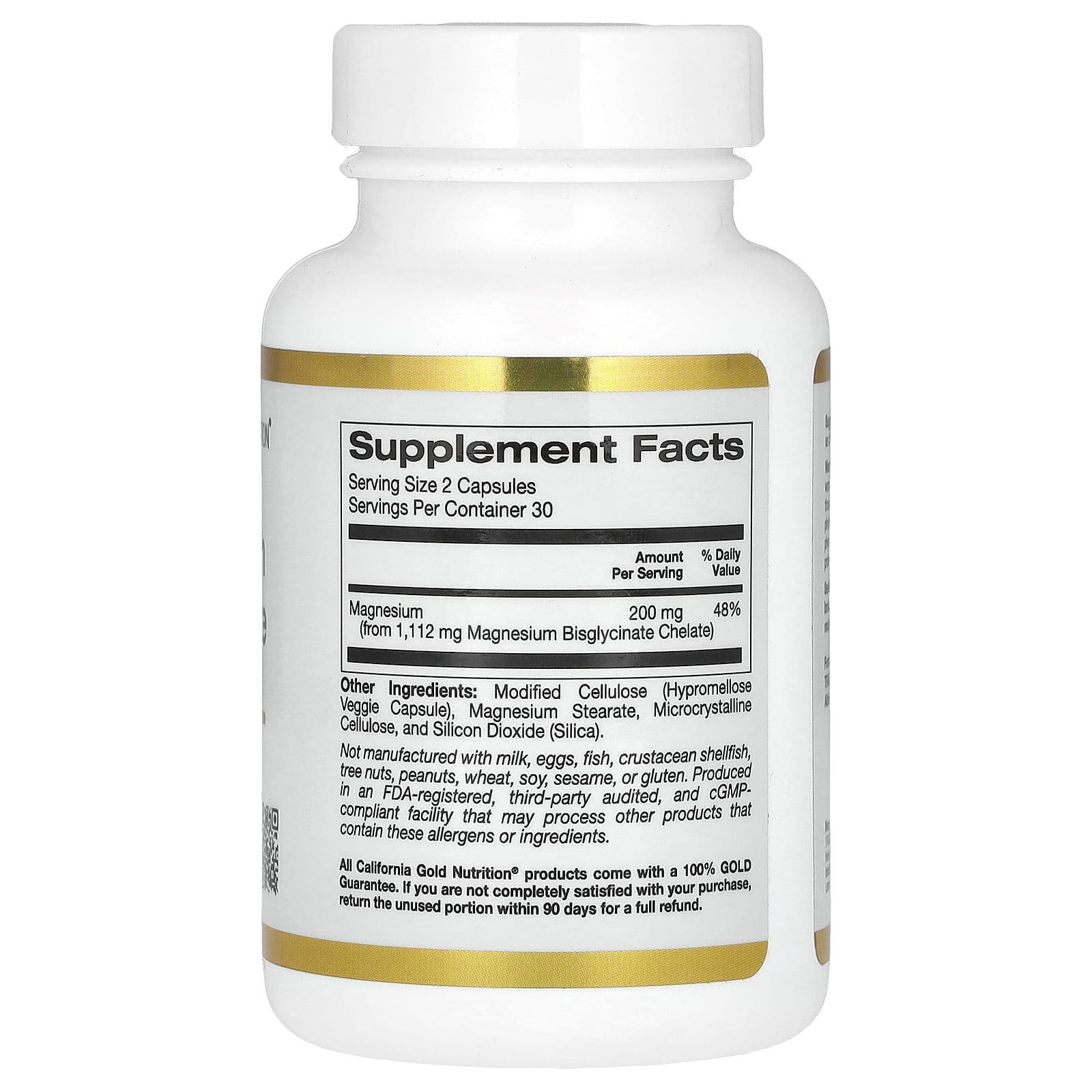 Magnesium Bisglycinate Supports Bone Health 60 Capsules by California Gold Nutrition - Image 2