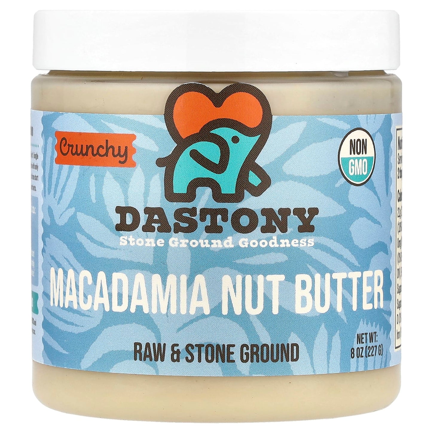Stone Ground Macadamia Nut Butter, Crunchy, 8 oz, Non-GMO, Paleo - Image 1