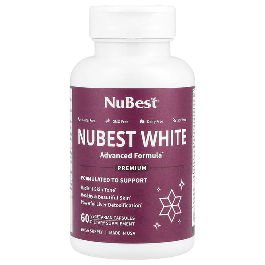 NuBest, Nubest White, 60 Vegetarian Capsules - Image 1