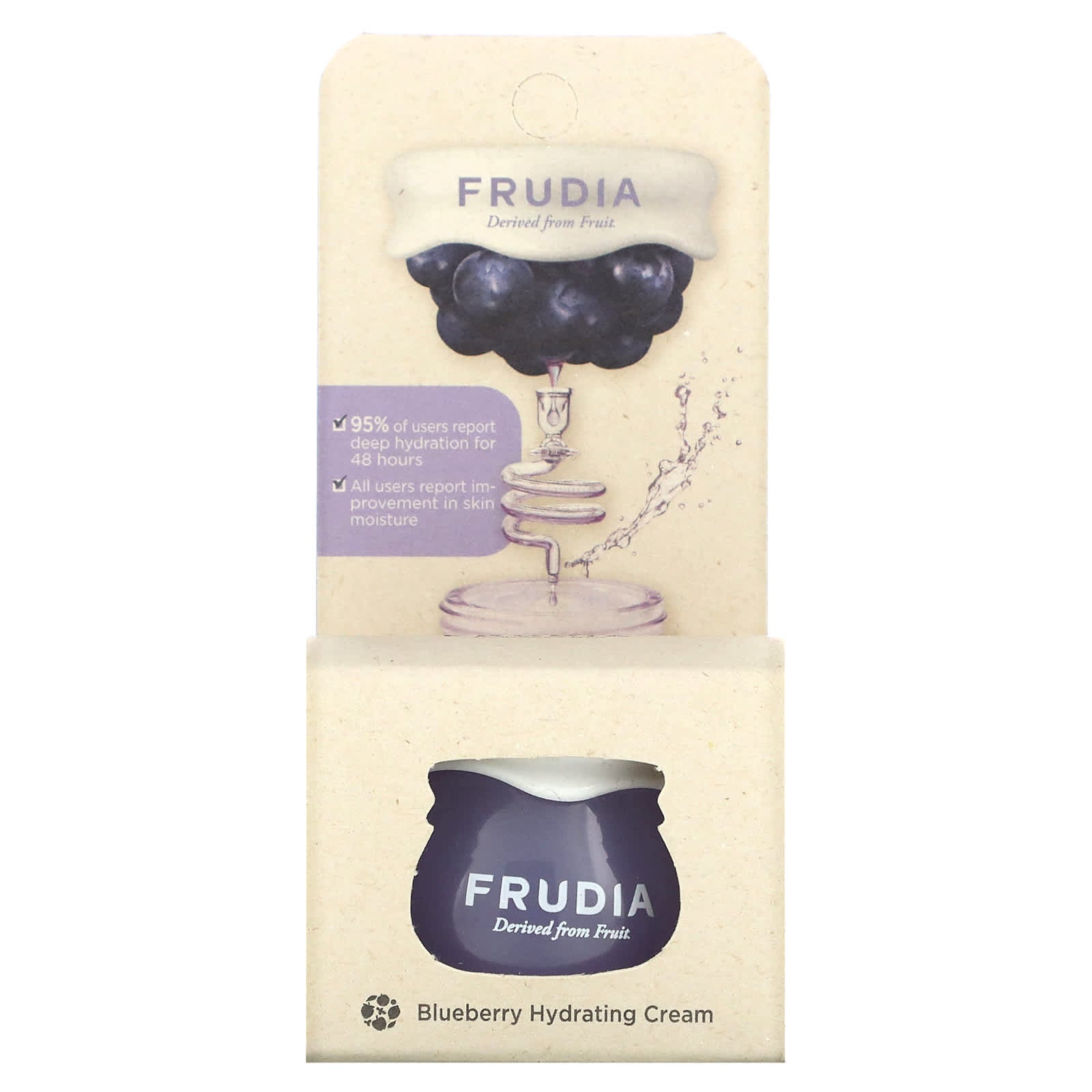Frudia Blueberry Hydrating Cream, 10g, 48hr Moisturization - Image 2