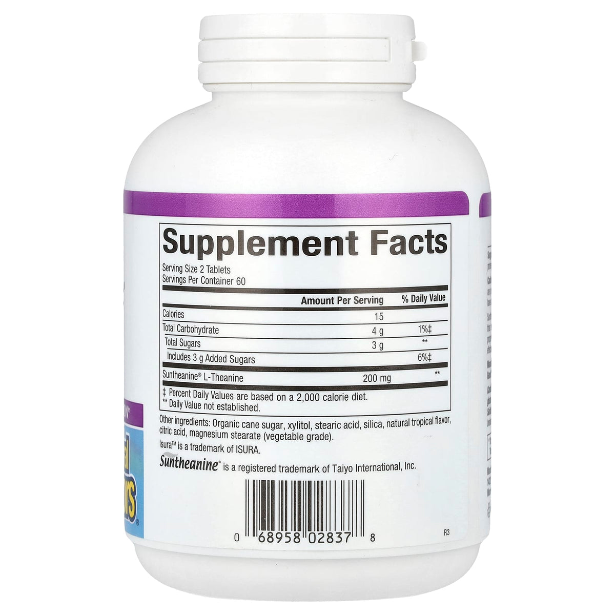 Natural Factors, Stress-Relax, Suntheanine L-Theanine, 100 mg, 120 Chewable Tablets - Image 2