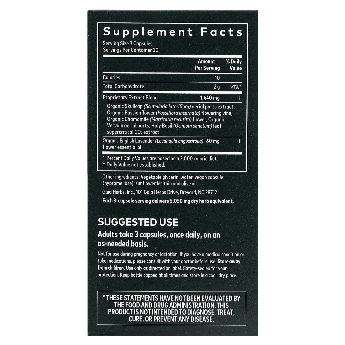 Calm ASAP Stress Relief with Gaia Herbs Vegan Liquid Phyto-Caps - Image 2