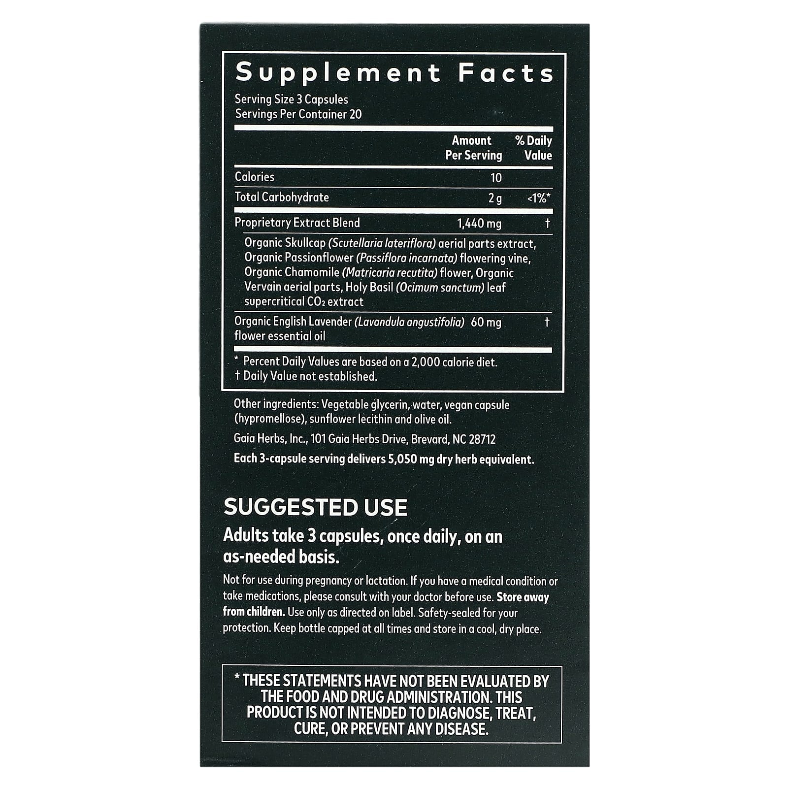 Calm ASAP Stress Relief with Gaia Herbs Vegan Liquid Phyto-Caps - Image 2