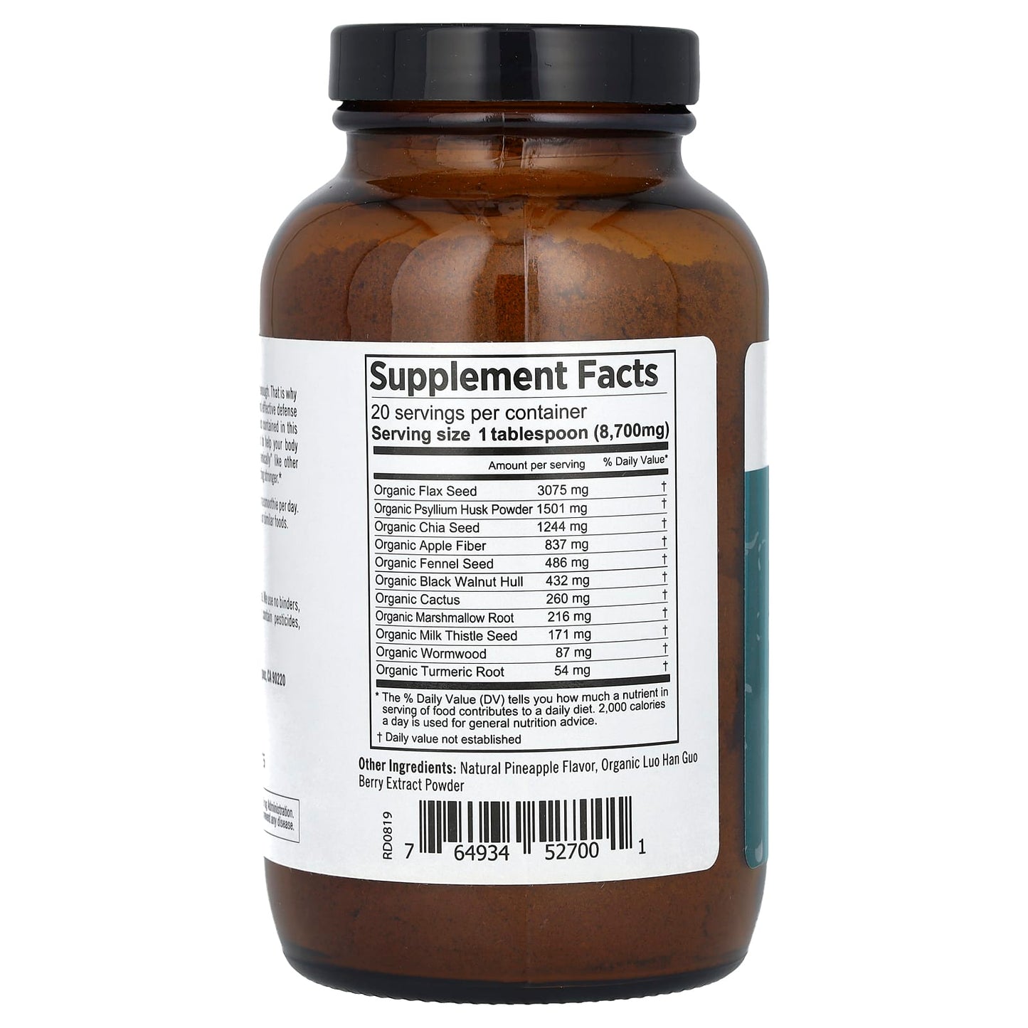 Pure Planet, Organic Parasite Cleanse, Pineapple , 174 g - Image 2