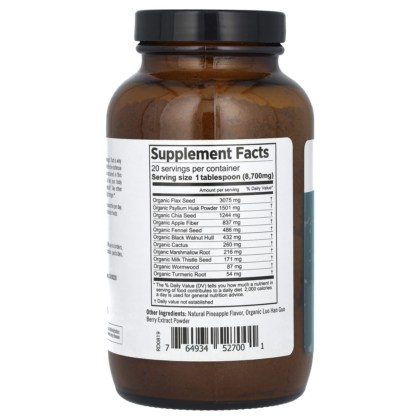 Pure Planet, Organic Parasite Cleanse, Pineapple , 174 g - Image 2