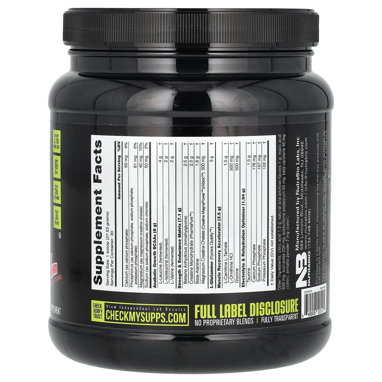 NutraBio, Reload Recovery Matrix, Orange Mango, 1.83 lb (829 g) - Image 2