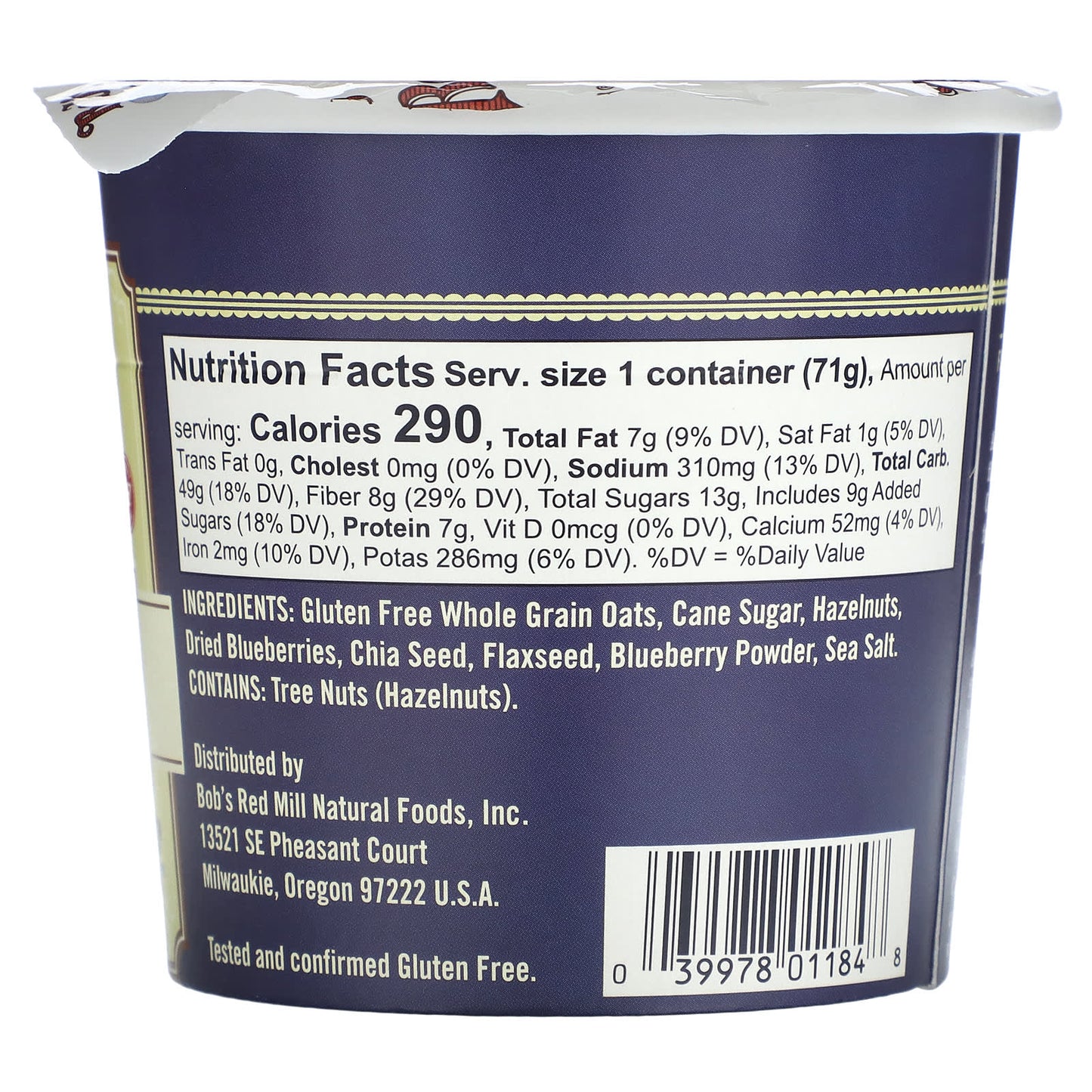 Gluten-Free Blueberry & Hazelnut Oatmeal Cups by Bob's Red Mill - Image 2