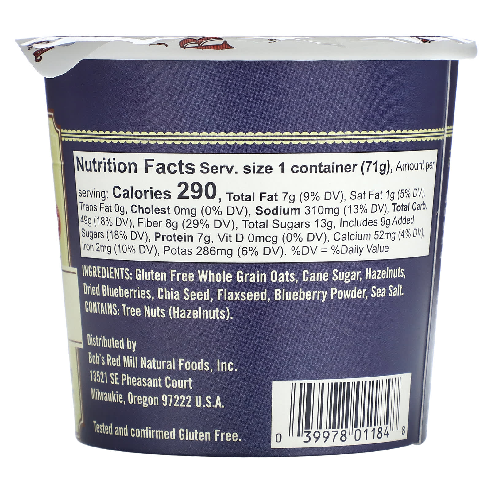 Gluten-Free Blueberry & Hazelnut Oatmeal Cups by Bob's Red Mill - Image 2