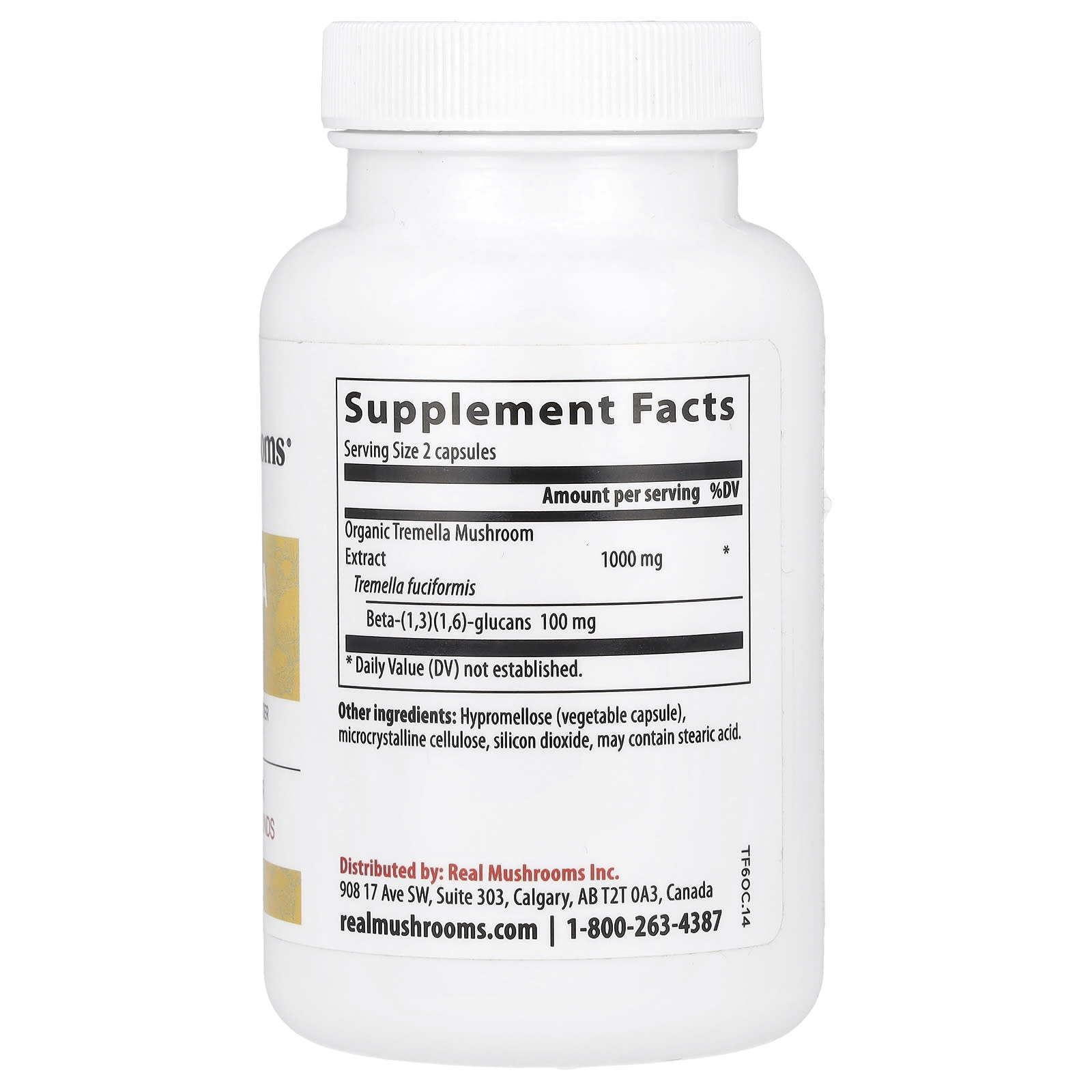 Real Mushrooms, Tremella, Mushroom Extract Powder, 120 Capsules - Image 2