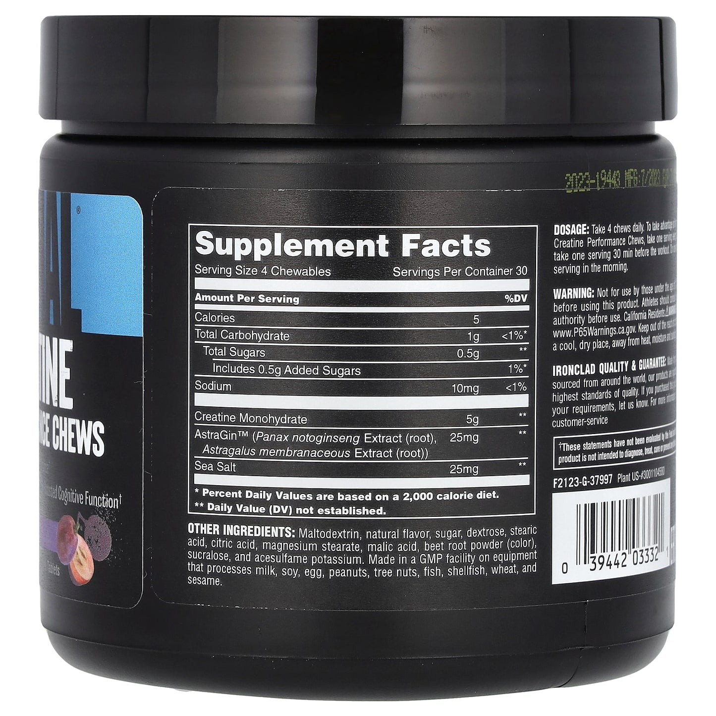 Animal Creatine Performance Chews - Boost Muscle Strength & Recovery - Image 2