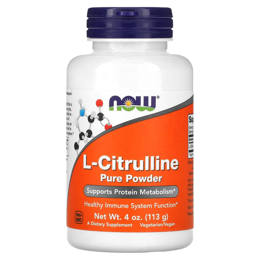 NOW Foods, L-Citrulline, Pure Powder, 4 oz (113 g) - Image 1