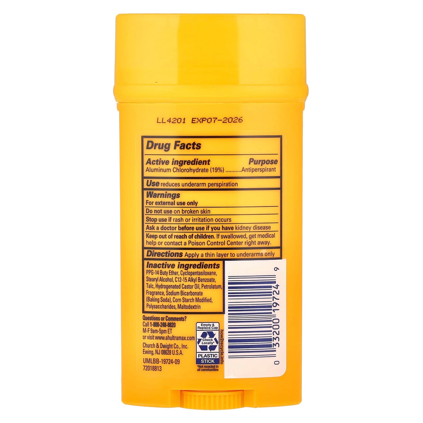 Arm & Hammer UltraMax Solid Antiperspirant for Long-Lasting Freshness - Image 2