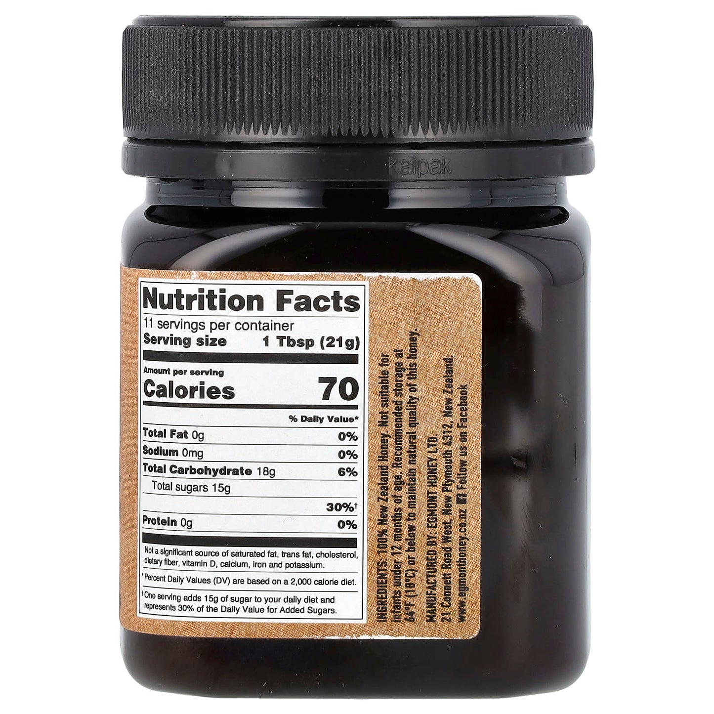 New Zealand Manuka Honey UMF 7+, MGO 150+, Raw & Unpasteurized - Image 2