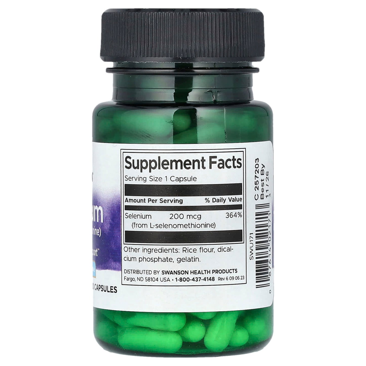 Swanson, Selenium, 200 mcg, 120 Capsules - Image 2