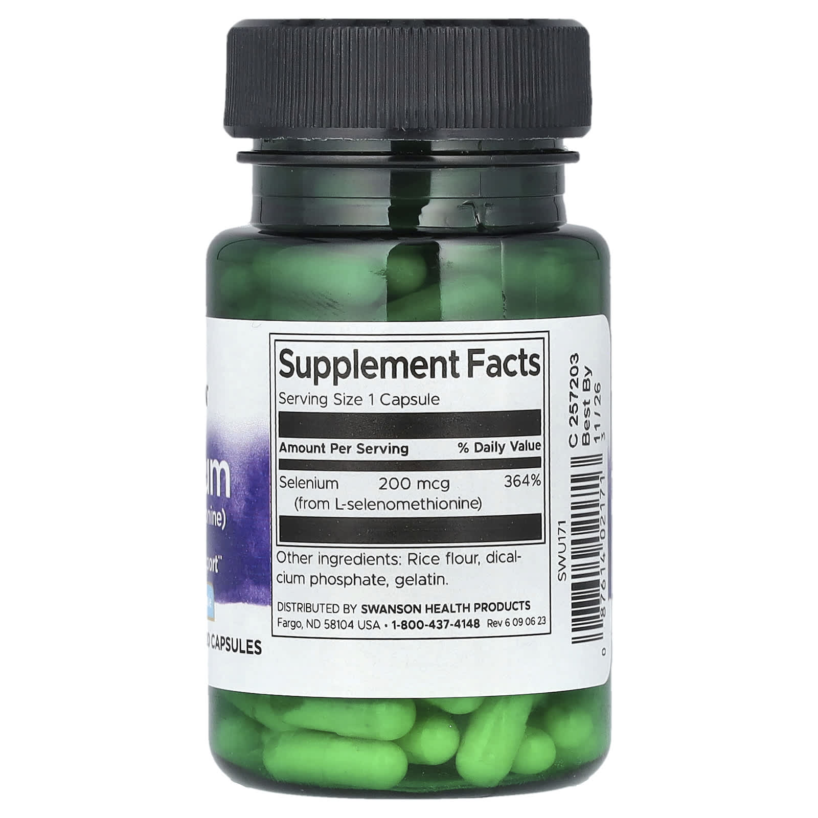 Swanson, Selenium, 200 mcg, 120 Capsules - Image 2