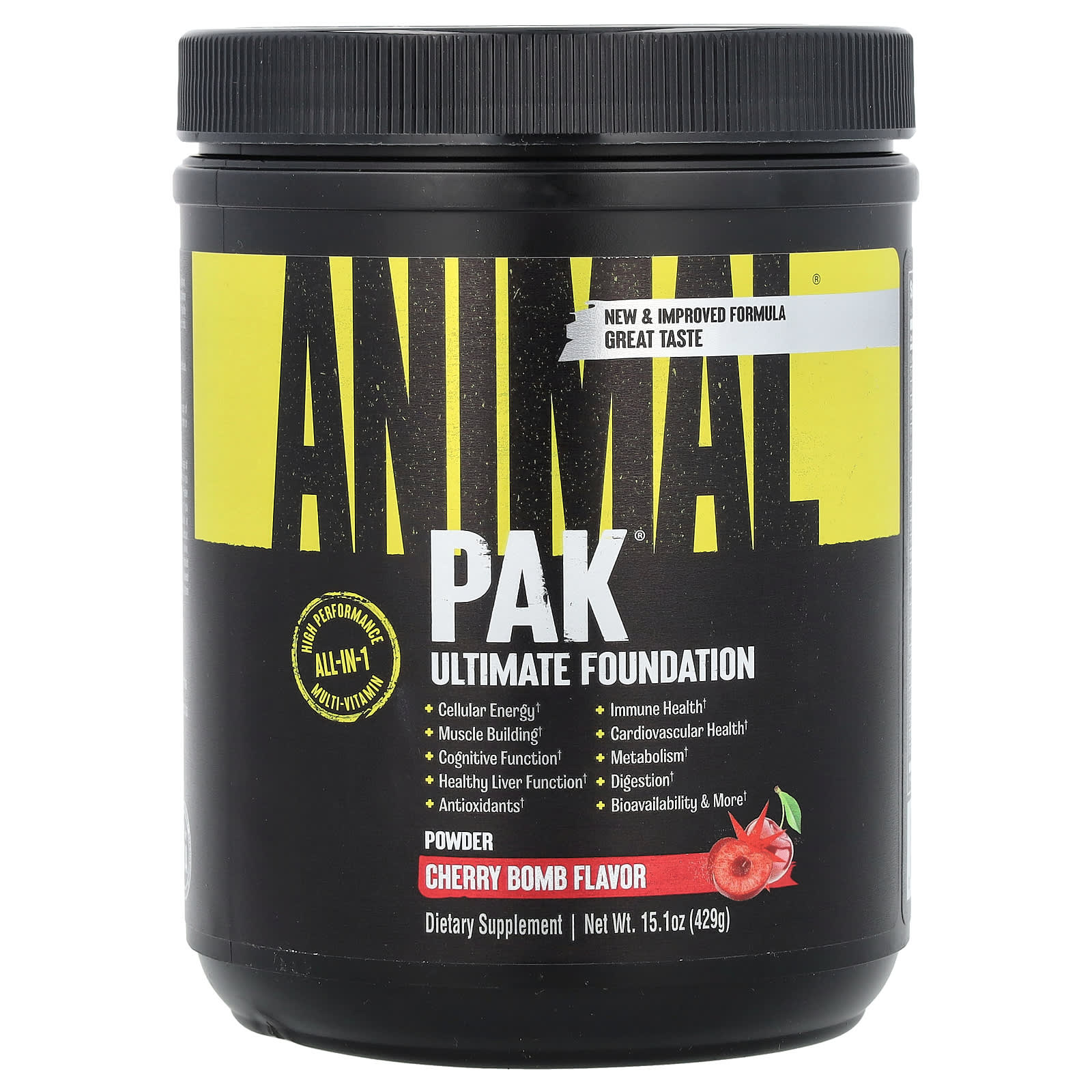 Animal Pak Ultimate Foundation Cherry Bomb 15.1 oz Multivitamin - Image 1