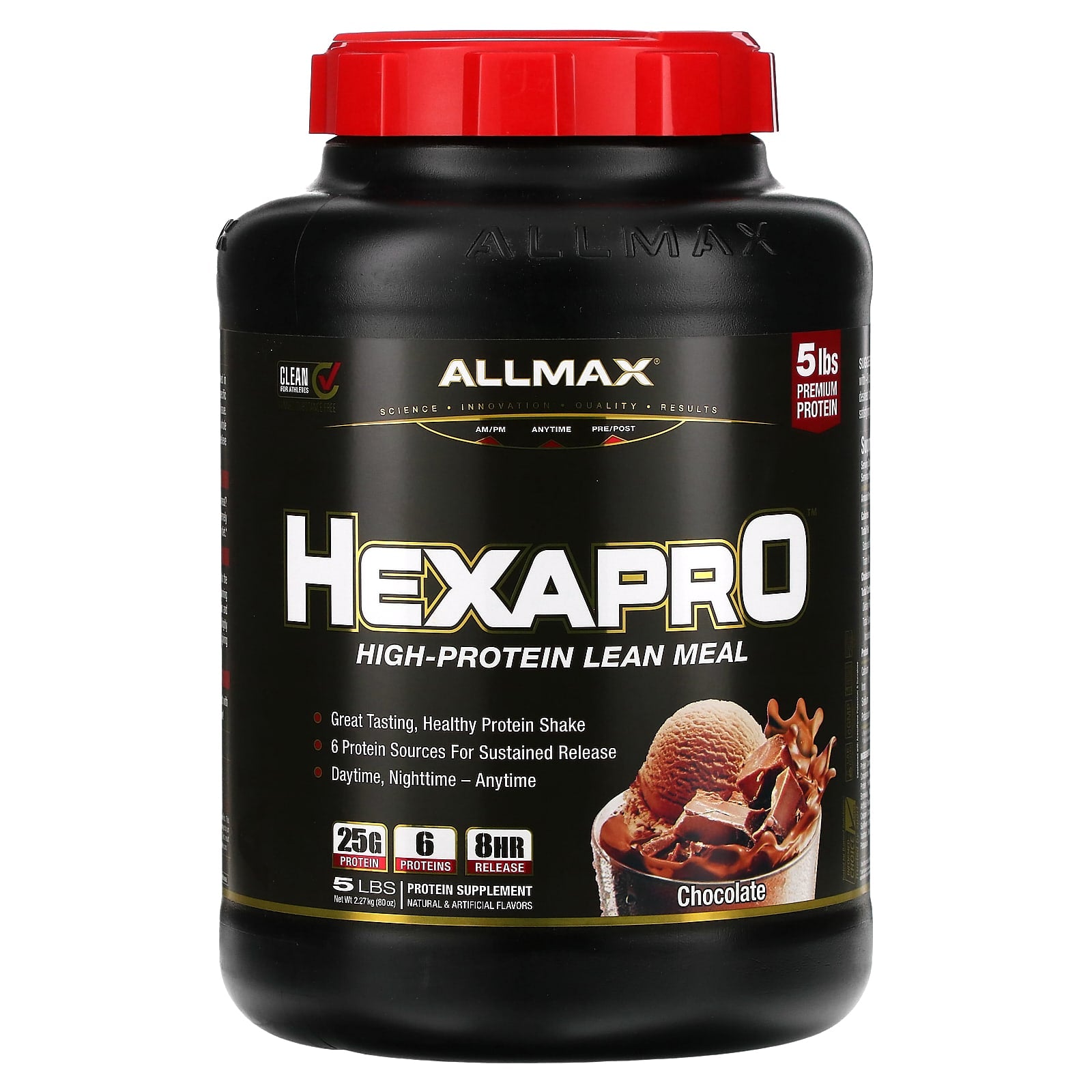 ALLMAX Hexapro High-Protein Meal Replacement, 5 lbs, Chocolate - Image 1