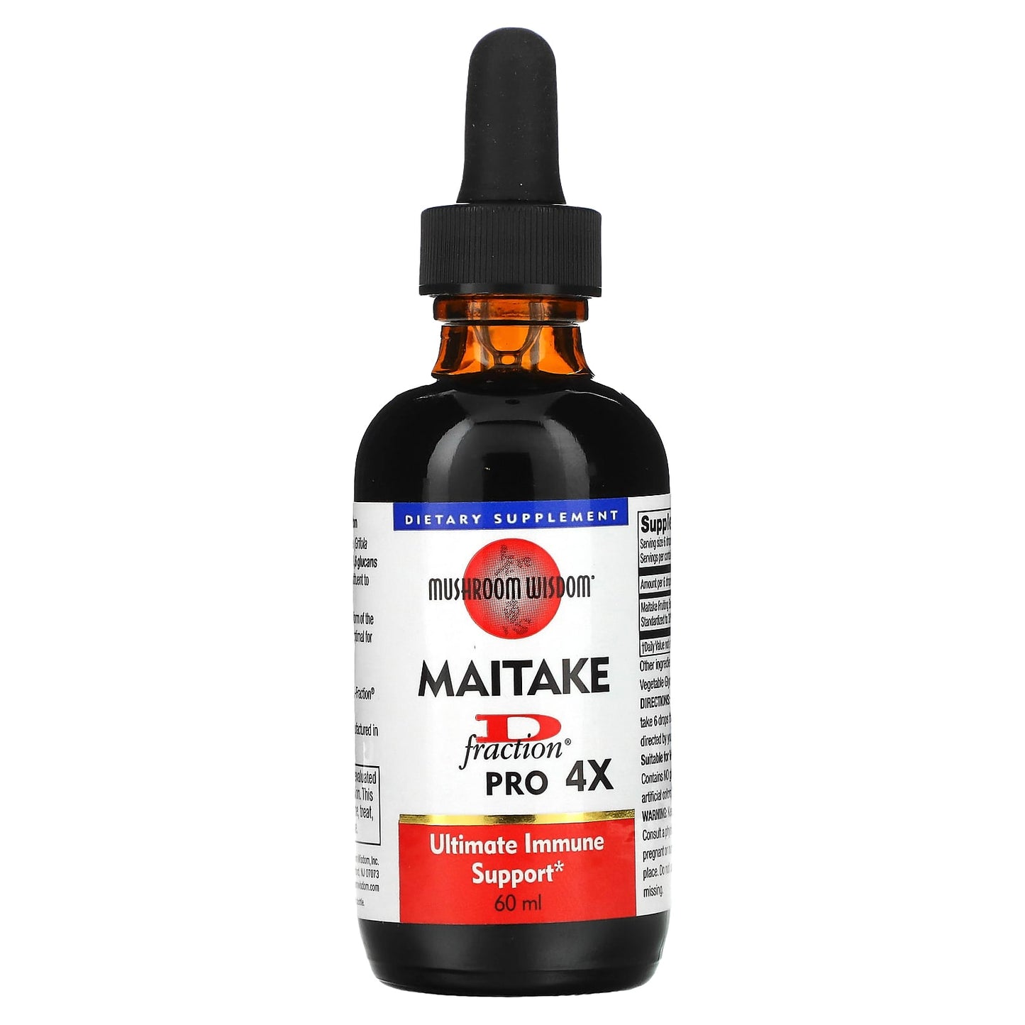 Mushroom Wisdom, Maitake D Fraction®, Pro 4X, 60 ml - Image 1